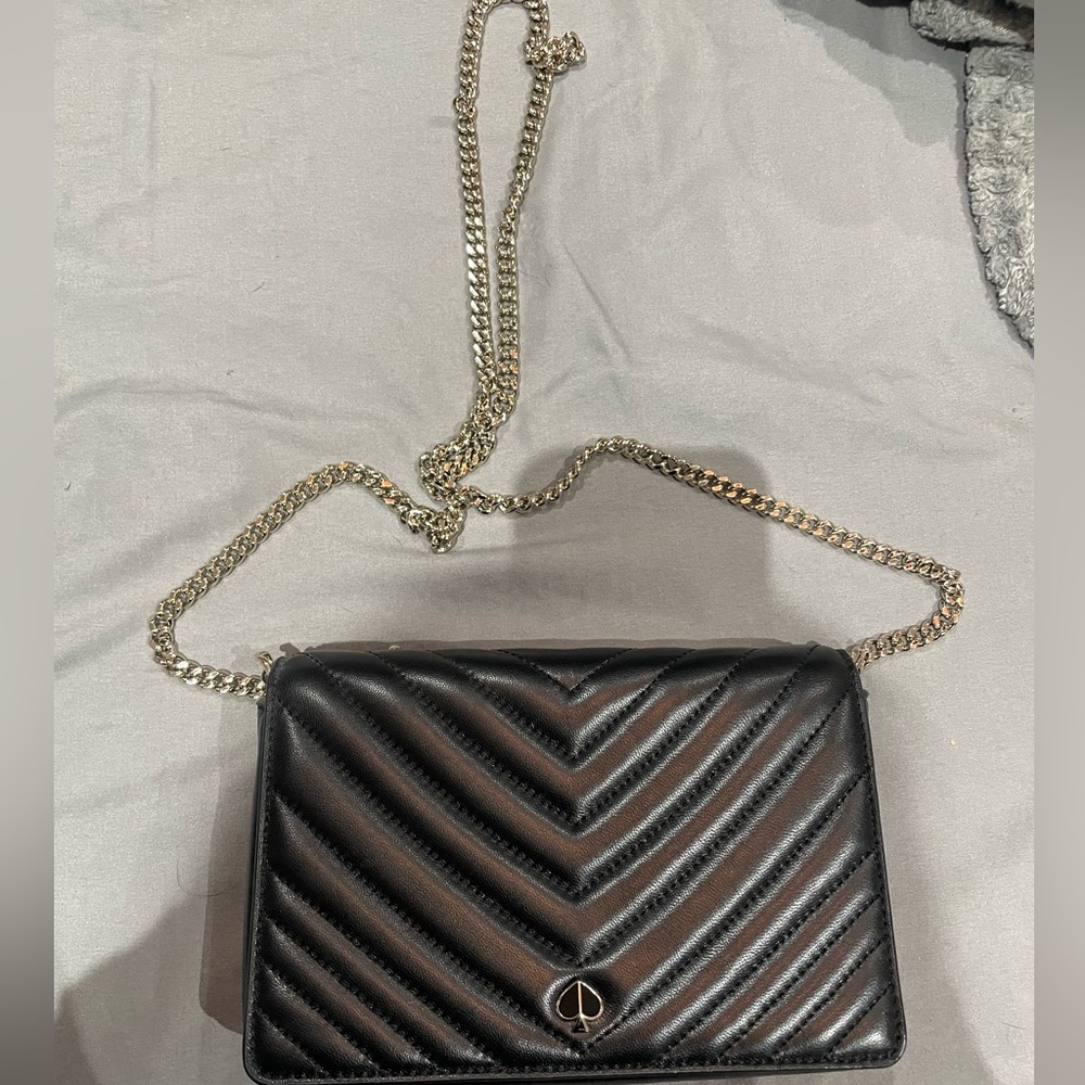 COPY - Kate spade black bag with silver chain like new